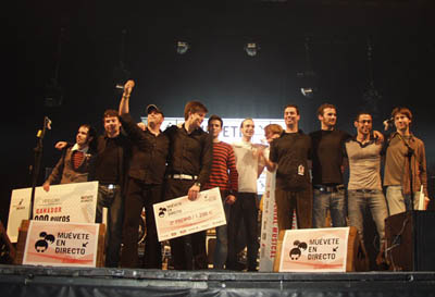 Imagen finalistas MUÉVETE EN DIRECTO 2007. Foto ARAGÓN MUSICAL