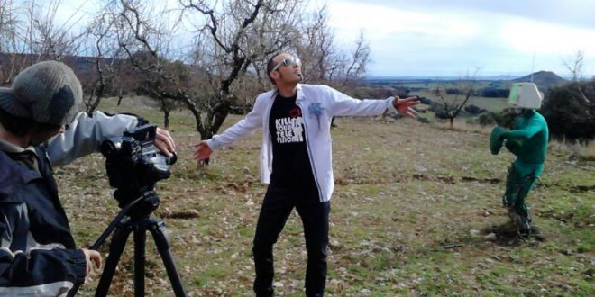 Tritón Jiménez durante el rodaje del videoclip 'Tiempos Modernos'