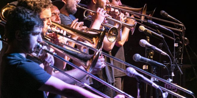Broken Brothers Brass Band. Belchite Music Night. 22/6/19. Foto, Luis Lorente