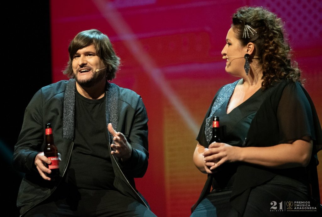 Luis Cebrián e Irene Alquezar / 21 Premios de la Música Aragonesa. Foto, Ángel Burbano