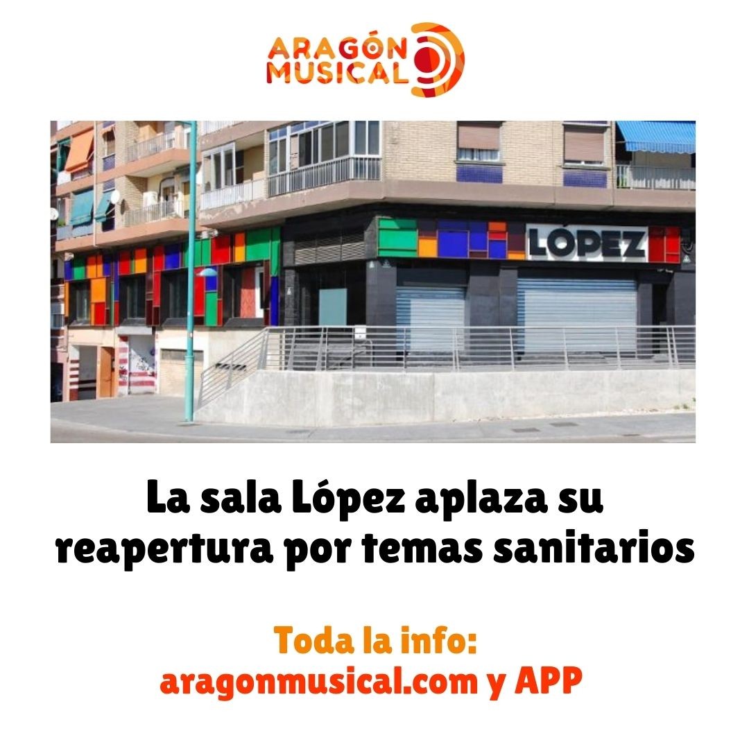 🦠🔫 Finalmente, por varios casos de covid-19 en el equipo de la @salalopez, la emblemática sala aplaza la reapertura anunciada para este sábado. Toda la info en aragonmusical.com y APP de Aragón Musical. Que la recuperación de las personas afectadas sea rápida y sin complicaciones. ¡Muchos ánimos! 💪😘

#AragónEsMusical #SalaLópez #Aragón #Aragon #zgz #Zaragoza #CulturaSegura #Conciertos #ZaragozaConciertos #ConciertosZaragoza #ZgzConciertos #ConciertosZgz #SalaLopez #López #Lopez