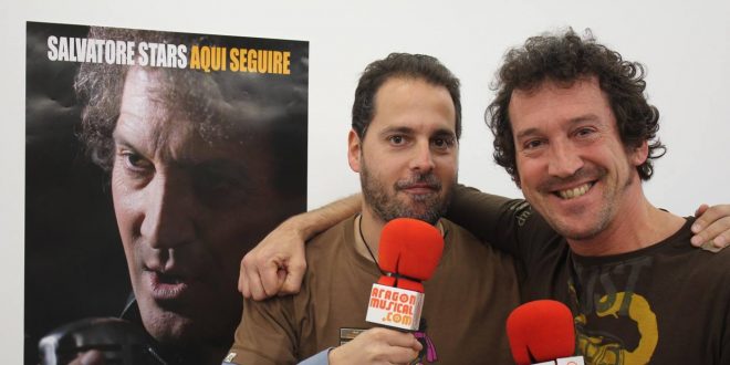 Salvador Garrido 'Salvatore Stars' tras ser entrevistado por nuestro compañero Sergio Falces para Aragón Musical en 2012