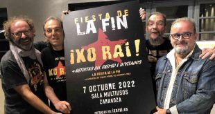 Ixo Rai! durante la rueda de prensa de su concierto 2022 de despedida. Foto de Aragón Musical.