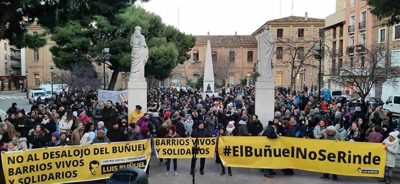 Manifestación por la continuidad del CSC Luis Buñuel. Foto de CSC Luis Buñuel.