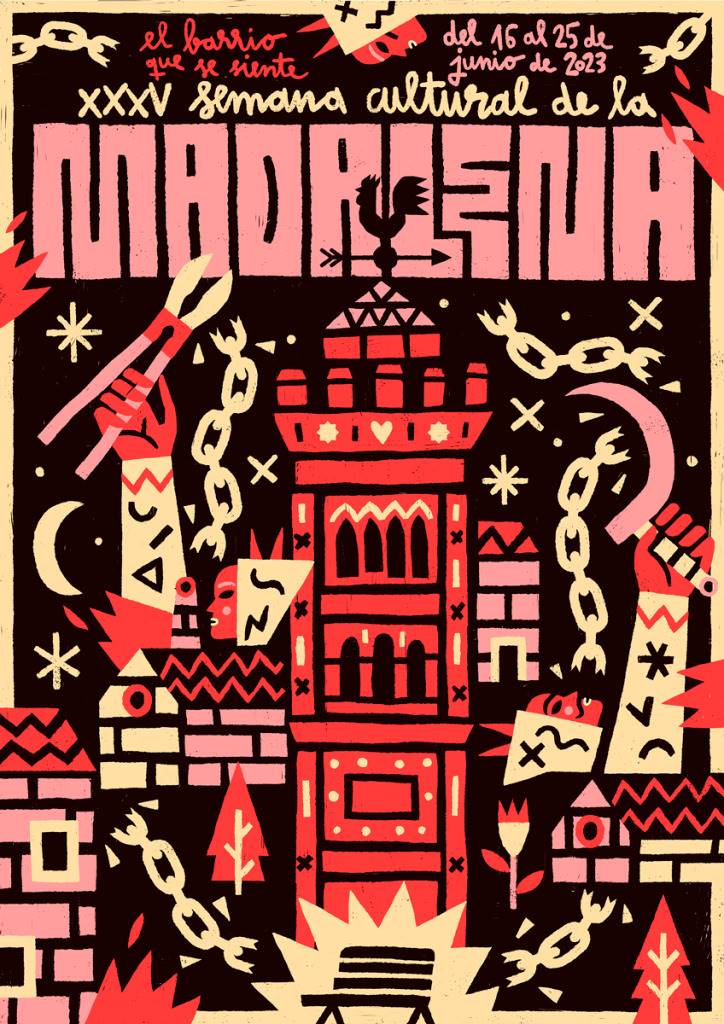 Cartel oficial de la XXXIV Semana Cultural de La Madalena. Por Rubén Hervas.
