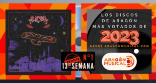 'Luzifer' de Alacrán lidera en la 13ª semana de votaciones los discos aragoneses favoritos de 2023.